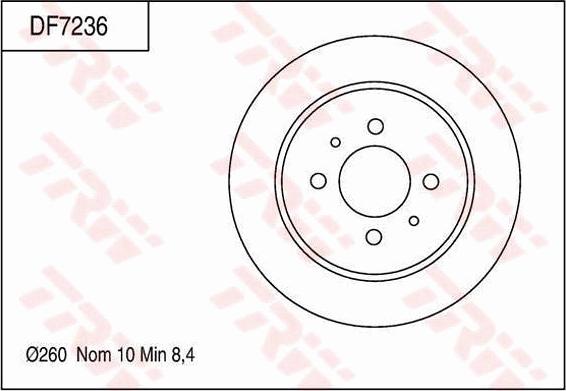TRW DF7236 - Спирачен диск vvparts.bg