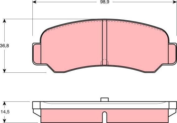 TRW GDB946 - Комплект спирачно феродо, дискови спирачки vvparts.bg