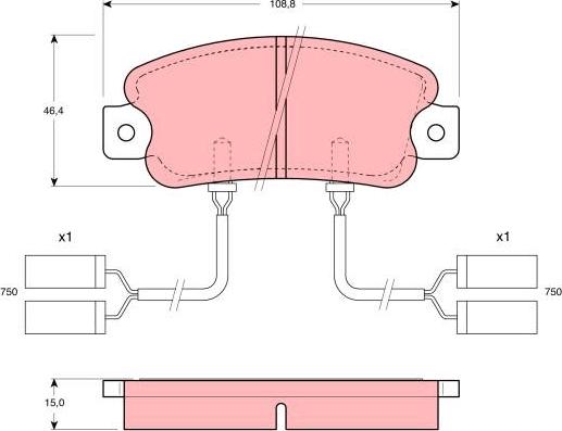 TRW GDB901 - Комплект спирачно феродо, дискови спирачки vvparts.bg