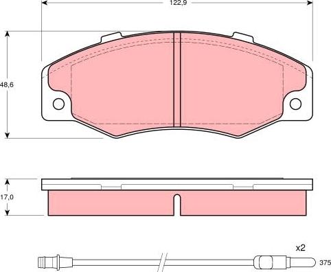 TRW GDB903 - Комплект спирачно феродо, дискови спирачки vvparts.bg