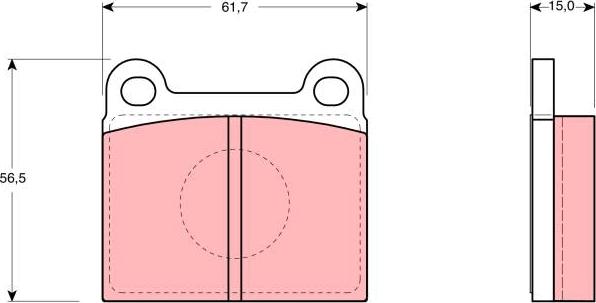 TRW GDB910 - Комплект спирачно феродо, дискови спирачки vvparts.bg