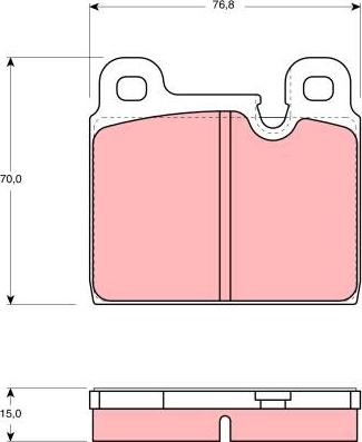 TRW GDB918 - Комплект спирачно феродо, дискови спирачки vvparts.bg