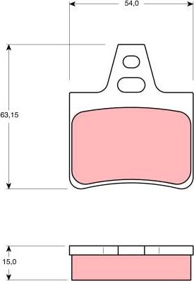 TRW GDB986 - Комплект спирачно феродо, дискови спирачки vvparts.bg