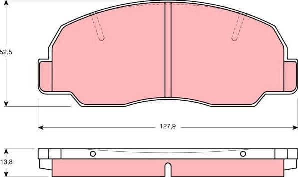 TRW GDB980 - Комплект спирачно феродо, дискови спирачки vvparts.bg