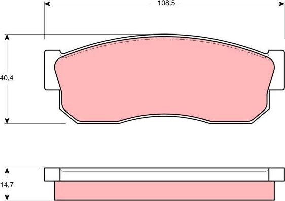 TRW GDB988 - Комплект спирачно феродо, дискови спирачки vvparts.bg