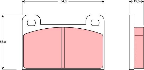 TRW GDB939 - Комплект спирачно феродо, дискови спирачки vvparts.bg