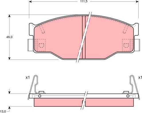 TRW GDB935 - Комплект спирачно феродо, дискови спирачки vvparts.bg