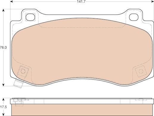 TRW GDB4449 - Комплект спирачно феродо, дискови спирачки vvparts.bg