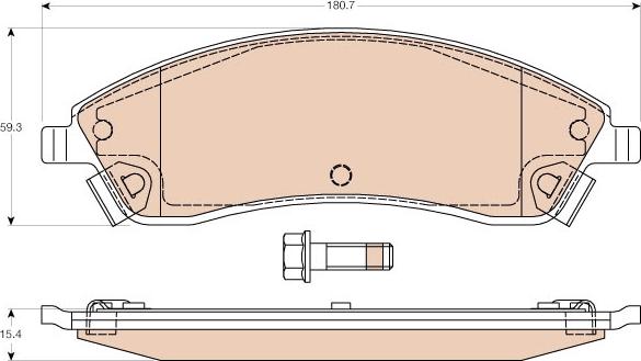 TRW GDB4451 - Комплект спирачно феродо, дискови спирачки vvparts.bg