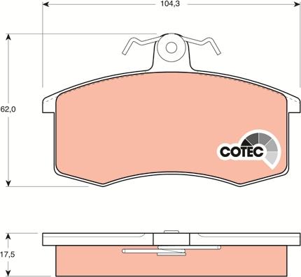 TRW GDB469 - Комплект спирачно феродо, дискови спирачки vvparts.bg