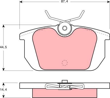 TRW GDB466 - Комплект спирачно феродо, дискови спирачки vvparts.bg