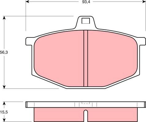 TRW GDB405 - Комплект спирачно феродо, дискови спирачки vvparts.bg