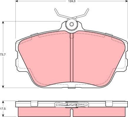 TRW GDB4063 - Комплект спирачно феродо, дискови спирачки vvparts.bg