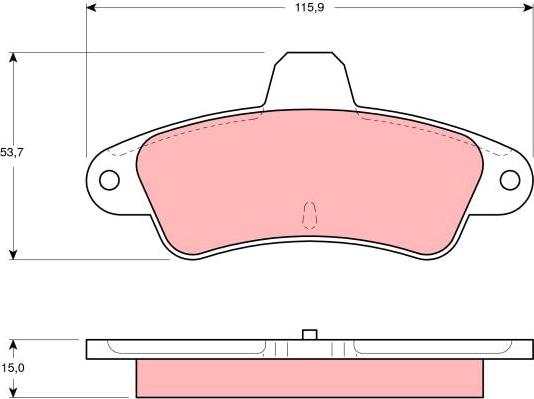 TRW GDB4084 - Комплект спирачно феродо, дискови спирачки vvparts.bg