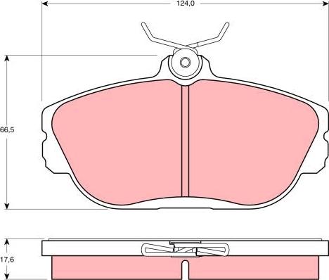 TRW GDB4033 - Комплект спирачно феродо, дискови спирачки vvparts.bg