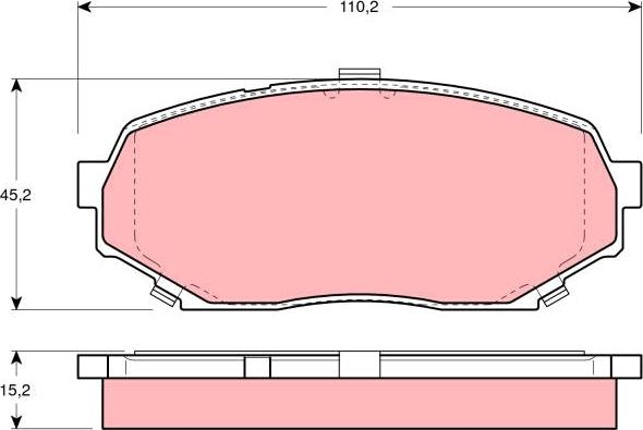 TRW GDB4079 - Комплект спирачно феродо, дискови спирачки vvparts.bg