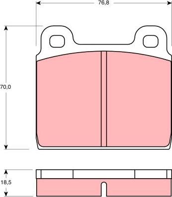 TRW GDB407 - Комплект спирачно феродо, дискови спирачки vvparts.bg