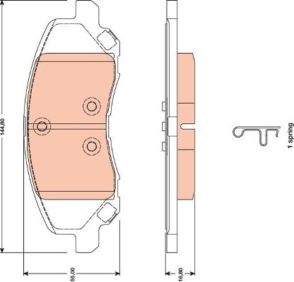 TRW GDB4141 - Комплект спирачно феродо, дискови спирачки vvparts.bg