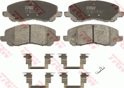 TRW GDB4141 - Комплект спирачно феродо, дискови спирачки vvparts.bg