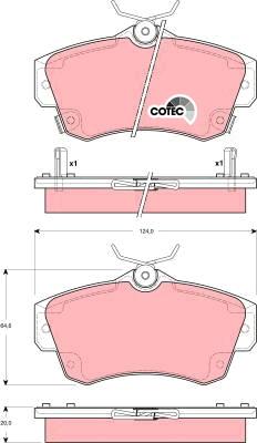 TRW GDB4118 - Комплект спирачно феродо, дискови спирачки vvparts.bg