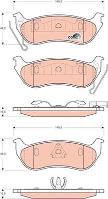 TRW GDB4139 - Комплект спирачно феродо, дискови спирачки vvparts.bg