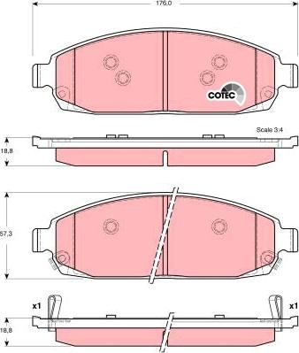 TRW GDB4136 - Комплект спирачно феродо, дискови спирачки vvparts.bg