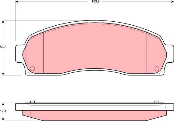 TRW GDB4131 - Комплект спирачно феродо, дискови спирачки vvparts.bg