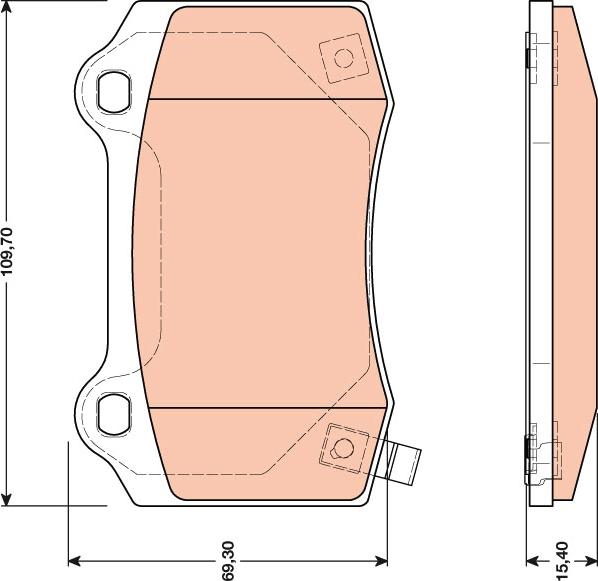 TRW GDB4171 - Комплект спирачно феродо, дискови спирачки vvparts.bg