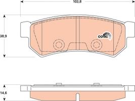 TRW GDB4178 - Комплект спирачно феродо, дискови спирачки vvparts.bg