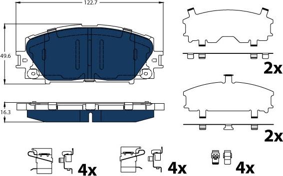 TRW GDB4173BTE - Комплект спирачно феродо, дискови спирачки vvparts.bg