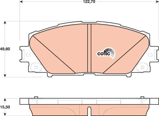 TRW GDB4173 - Комплект спирачно феродо, дискови спирачки vvparts.bg