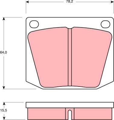 TRW GDB541 - Комплект спирачно феродо, дискови спирачки vvparts.bg