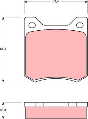 TRW GDB550 - Комплект спирачно феродо, дискови спирачки vvparts.bg