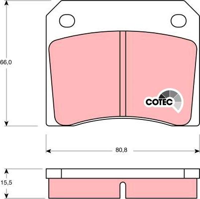 TRW GDB557 - Комплект спирачно феродо, дискови спирачки vvparts.bg