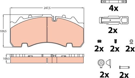 TRW GDB5091 - Комплект спирачно феродо, дискови спирачки vvparts.bg