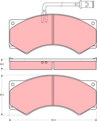 TRW GDB5054 - Комплект спирачно феродо, дискови спирачки vvparts.bg