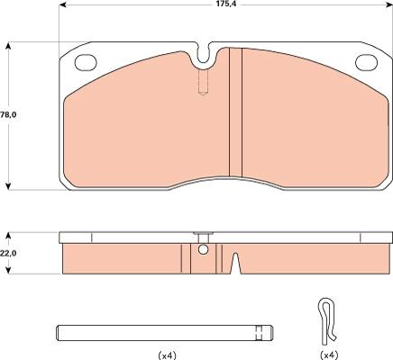 TRW GDB5058 - Комплект спирачно феродо, дискови спирачки vvparts.bg