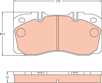 TRW GDB5068 - Комплект спирачно феродо, дискови спирачки vvparts.bg