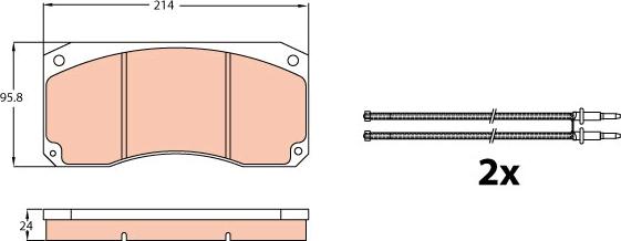 TRW GDB5008 - Комплект спирачно феродо, дискови спирачки vvparts.bg