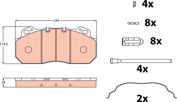 TRW GDB5019 - Комплект спирачно феродо, дискови спирачки vvparts.bg