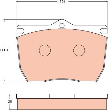 TRW GDB5076 - Комплект спирачно феродо, дискови спирачки vvparts.bg