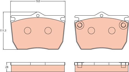 TRW GDB5077 - Комплект спирачно феродо, дискови спирачки vvparts.bg