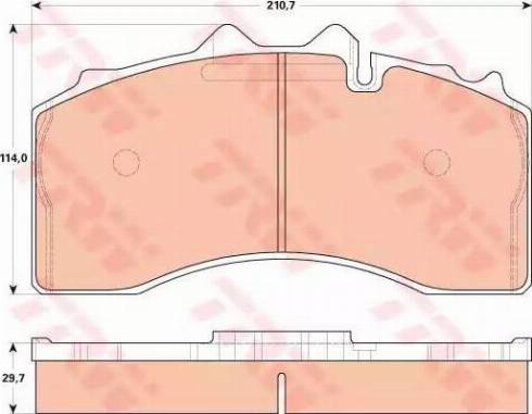 TRW GDB5105 - Комплект спирачно феродо, дискови спирачки vvparts.bg