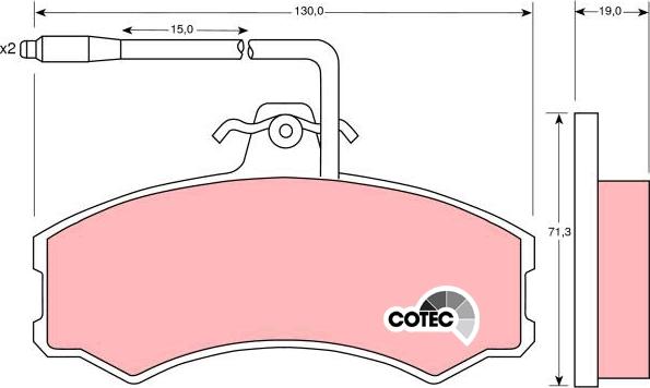 TRW GDB695 - Комплект спирачно феродо, дискови спирачки vvparts.bg