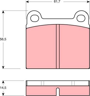 TRW GDB656 - Комплект спирачно феродо, дискови спирачки vvparts.bg