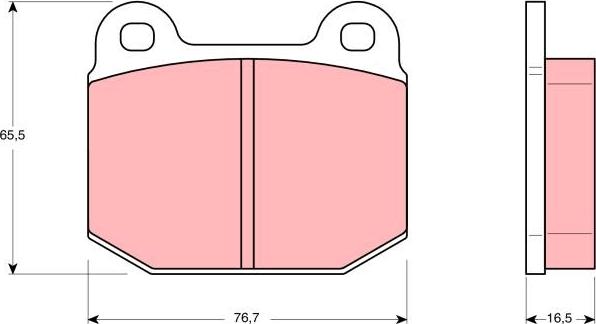 TRW GDB611 - Комплект спирачно феродо, дискови спирачки vvparts.bg