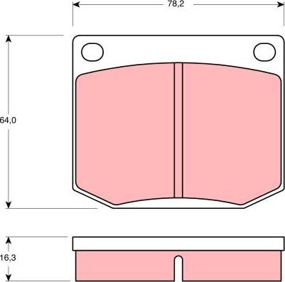 TRW GDB637 - Комплект спирачно феродо, дискови спирачки vvparts.bg