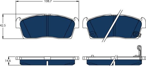 TRW GDB1940BTE - Комплект спирачно феродо, дискови спирачки vvparts.bg