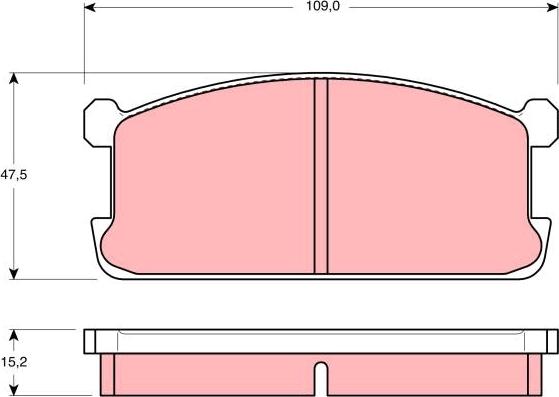 TRW GDB194 - Комплект спирачно феродо, дискови спирачки vvparts.bg