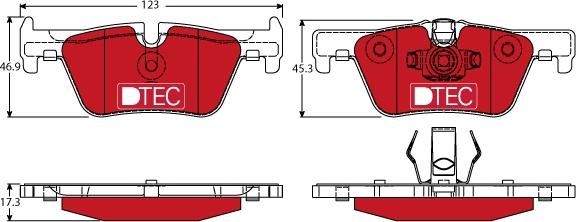 TRW GDB1919DTE - Комплект спирачно феродо, дискови спирачки vvparts.bg